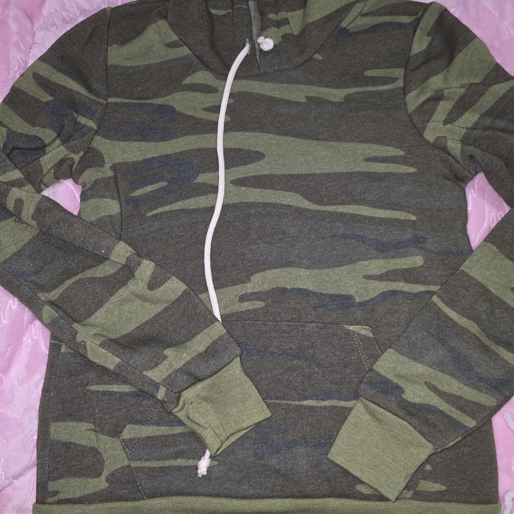 Camouflage Hoodie with Drawstring